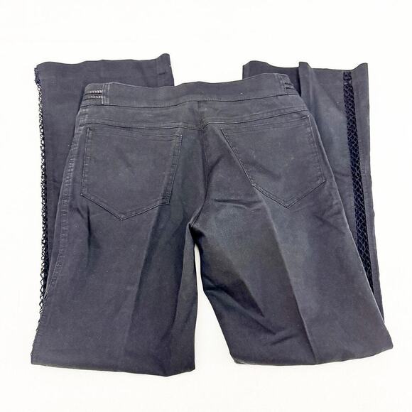 Sandro Party Black Lace Cutout Wide Leg Dress Pants Size 6-8 - Picture 8 of 9